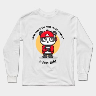 Funny panda (on light colors) Long Sleeve T-Shirt